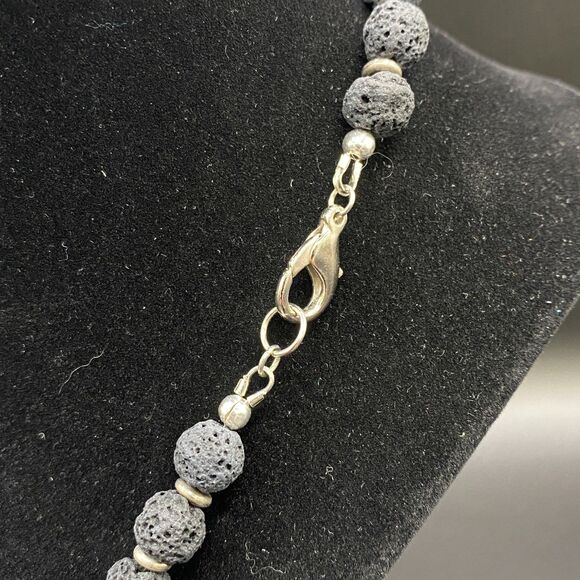 Octopus Necklace with Lava & Coral Beads by Neanie-Bot - Picture 5 of 6